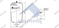 Пневморессора без стакана MERCEDES Actros,Atego Conti 4757NP21, 4757NP01, 4757N1 \9423270001 \ SP 554757