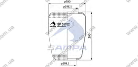 Пневморесора панчоху 762N, SAE-GIGANT (d198,1xd300x390 mm) \00196035 \ SP 55762