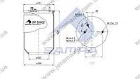 Пневморессора без стакана DAF 902MBS (d201xd300x430 mm) \5010211724S \ SP 55902