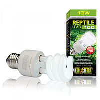 Лампа Hagen Exo Terra Reptile UVB 100 УФ лампа для торопических животных 13 Вт, E27
