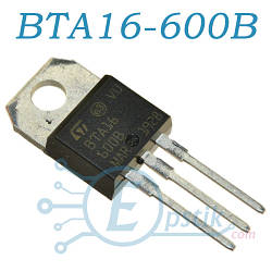 BTA16-600B симістор 600В 16А TO220