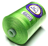 Армована нитка Світло зелена 28/2 (203тон) поліефірне волокно 2500м Kiwi
