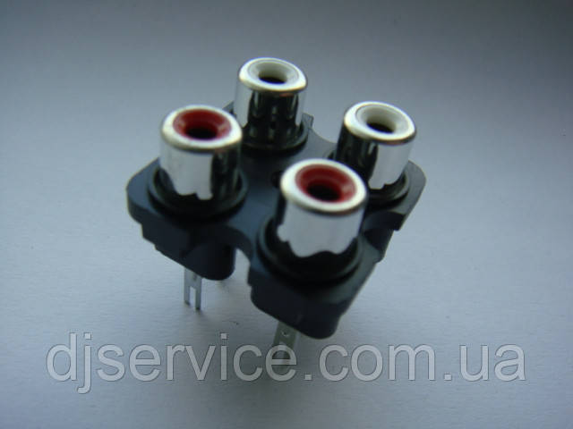 Роз'єм RCA (тюльпани) 4p для пультів, синтезаторів