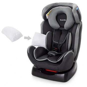 Дитяче автокрісло (нахил 3 положення) Bambi M 3678 Silver Gray група 0+/1/2 (0кг-25кг) Сірий