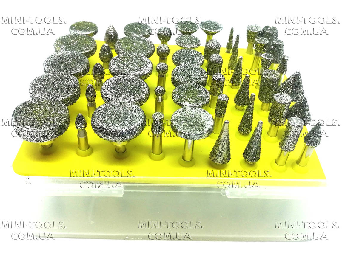 Набір алмазних борів 50 шт. "велика фракція" YDS Tools, фото 1