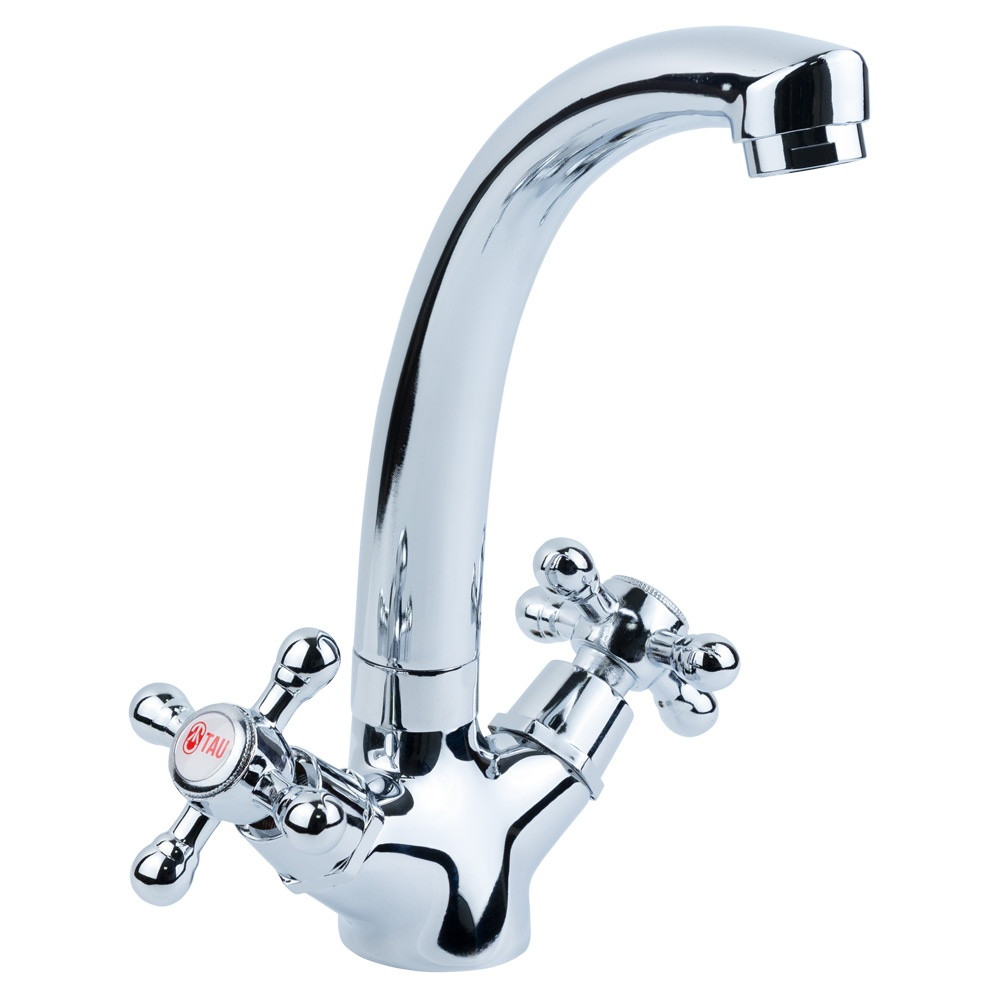 Змішувач s70 1⁄2" для кухні гусак обертовий на шпильці TAU VD-5B361C (9870130)