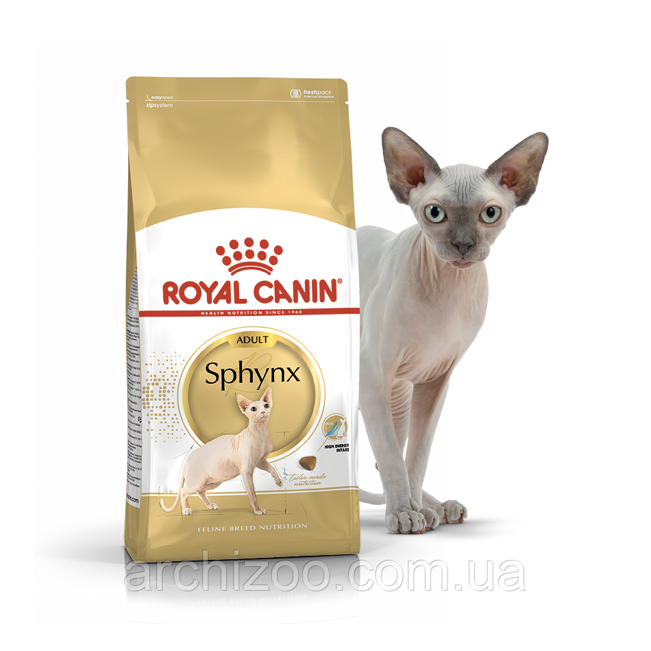 Royal Canin Sphynx 10кг для кошек породы сфинкс старше 12 месяцев - фото 1 - id-p506533463