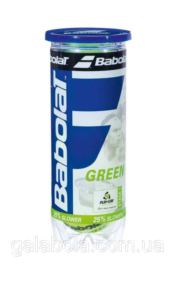 М'ячі тенісні для дітей Babolat Green X3 501066/113 (3 шт.)