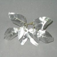 Искусственный лист Розы серебро уп-100 шт