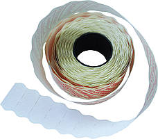 Етикет-стрічка Printex 26х12 біла фігурна