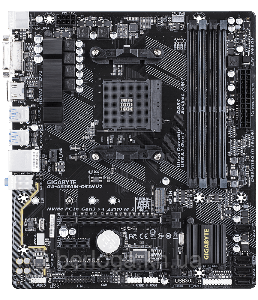 Материнська плата GIGABYTE GA-AB350M-DS3H V2