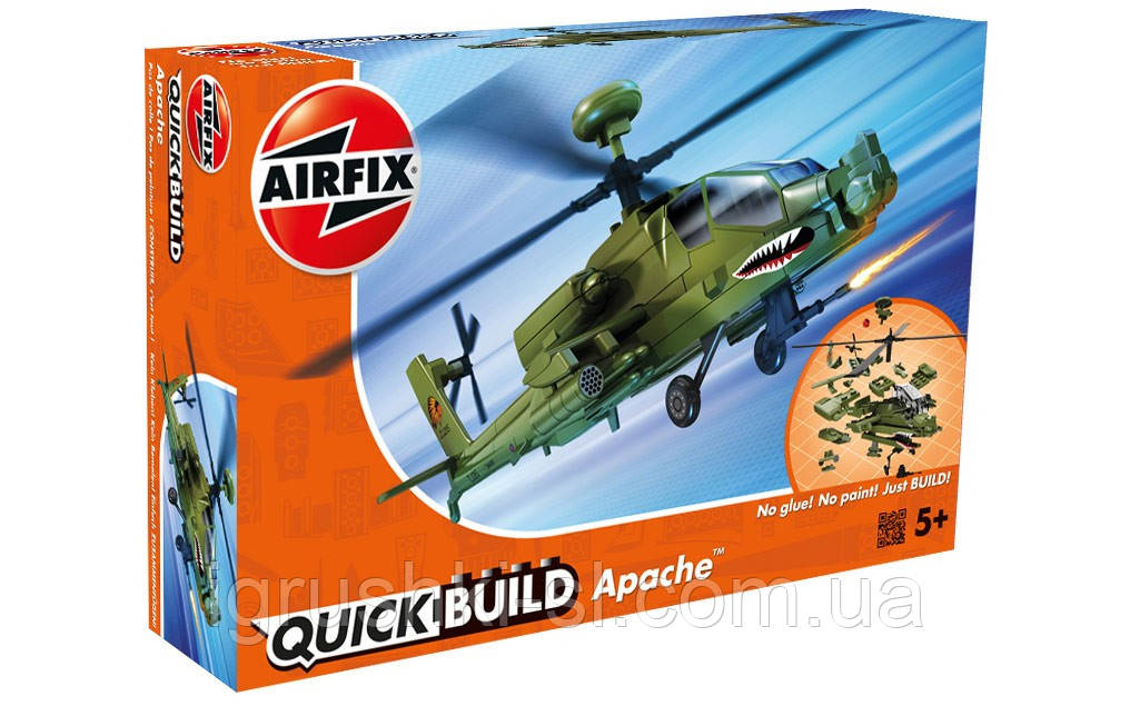 Збірна модель Airfix (швидке збирання без клею) Apache Helicopter