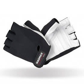 Рукавички для фітнесу MAD MAX Basic MFG 250, Black/White - M