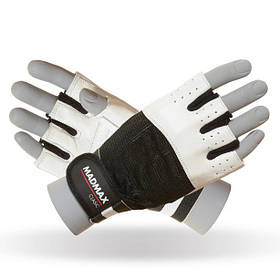 Рукавички для фітнесу MAD MAX Classic MFG 248, White - XL