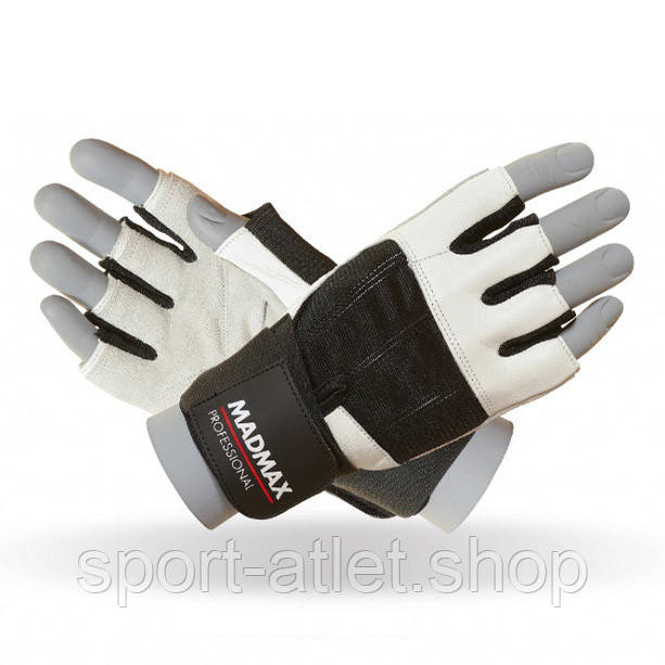 Рукавички для фітнесу MAD MAX Professional MFG 269, White M