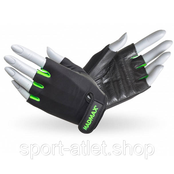 Рукавички для фітнесу MAD MAX Rainbow MFG 251, Black/Green S