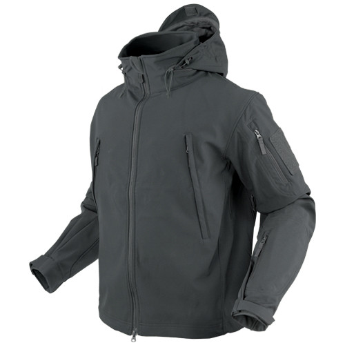Тактичний софтшел із флісом утеплений Condor SUMMIT Soft Shell Jacket 602 Large, Graphite (Сірий)