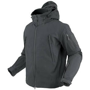 Тактичний софтшел із флісом утеплений Condor SUMMIT Soft Shell Jacket 602 Medium, Graphite (Сірий)