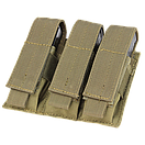 Підсумок для пістолетних магазинів потрійний молле Condor Triple Pistol Mag Pouch MA52 Олива (Olive), фото 3
