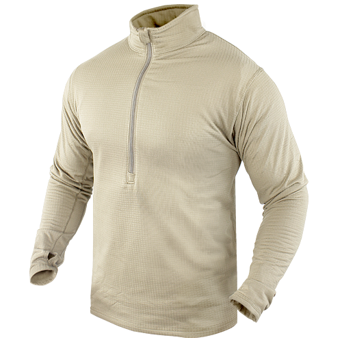 Флісова утеплююча термобілизна Condor BASE II Zip Pullover 603 XX-Large, Sand (пустельний)