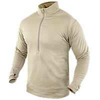 Флисовое зимнее термобелье Condor BASE II Zip Pullover 603 Medium, Sand (пустельний)