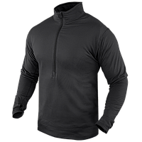 Флисовое зимнее термобелье Condor BASE II Zip Pullover 603 Small, Чорний