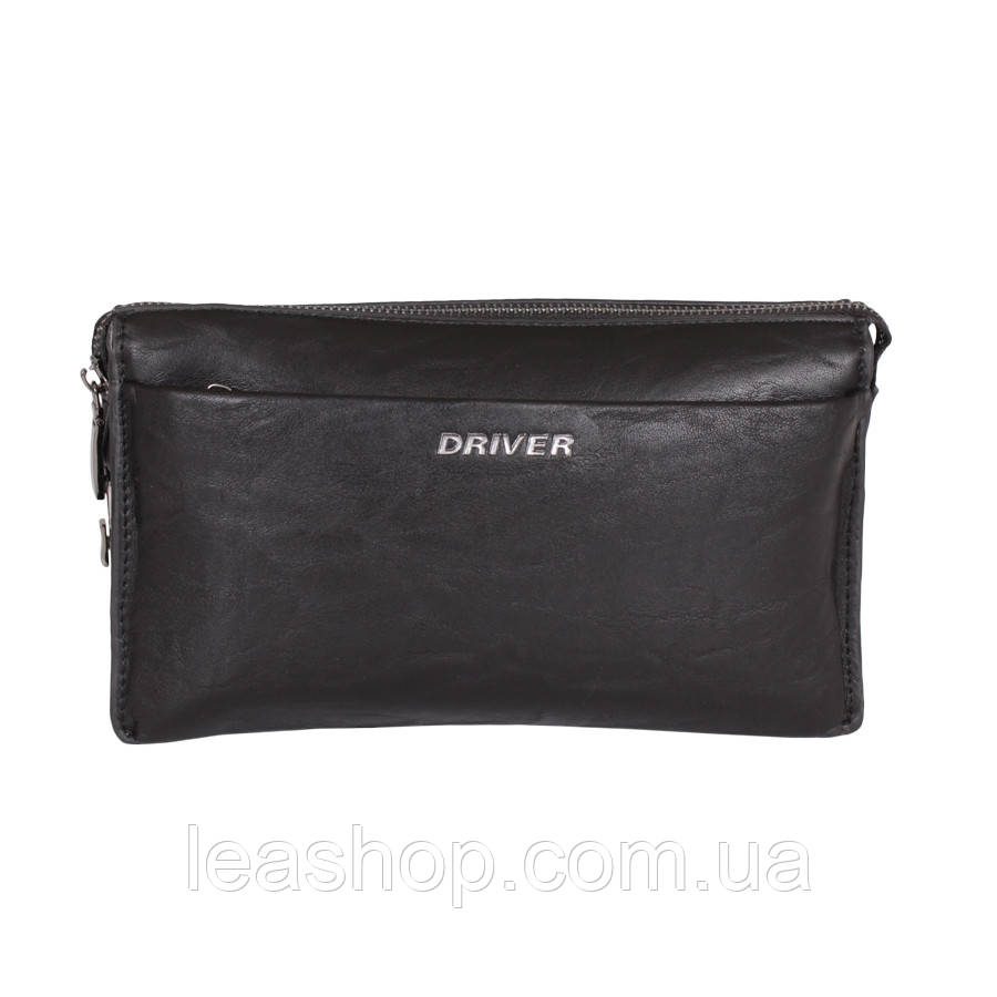 Барсетка зі штучної шкіри de esse DR59290-1 Чорна, фото 1