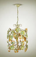 Люстра 4-х ламповая с виноградными листьями для спальни, кухни, зимнего сада 17212-1 серии "Мэри"