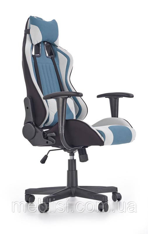 Крісло CAYMAN світло-сірий-бірюза (Halmar), фото 1