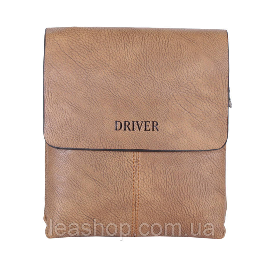 Барсетка зі штучної шкіри de esse DR19292-4 Світло-коричнева, фото 1