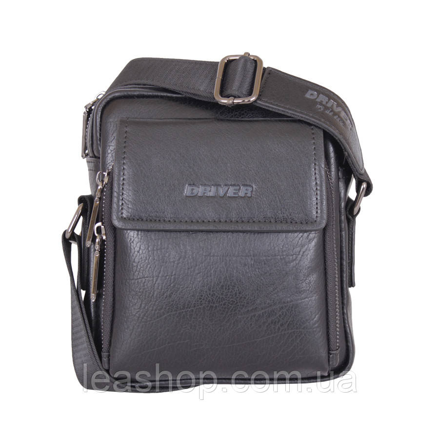 Барсетка зі штучної шкіри de esse DR19152-1 Чорна, фото 1