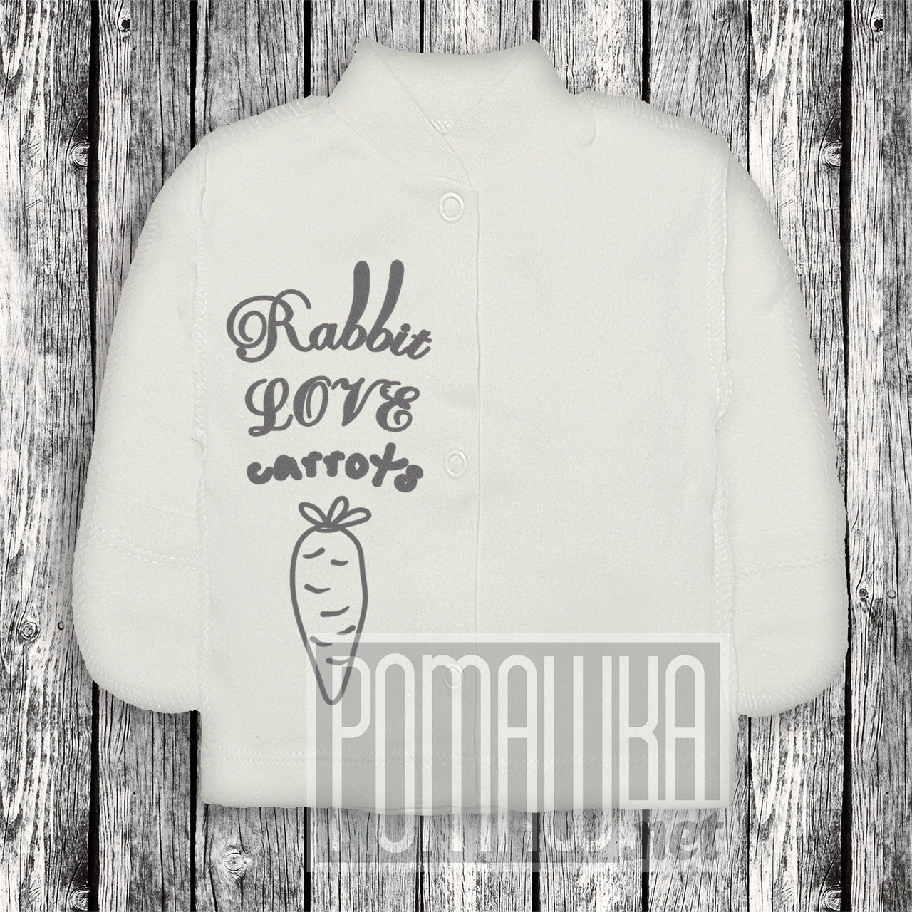 Бавовняна кофточка р 56 0-1 місяць в пологовий будинок з нецарапками зовнішні шви для новонароджених КУЛІР