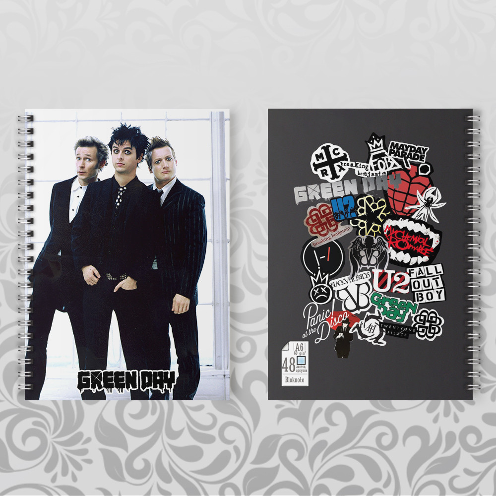 Блокнот А6 Green Day на пружині 002, фото 1