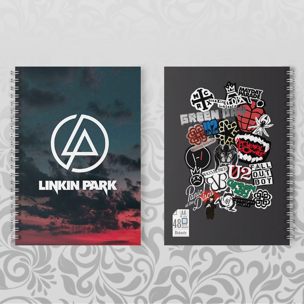 Блокнот А6 Linkin Park на пружині 004