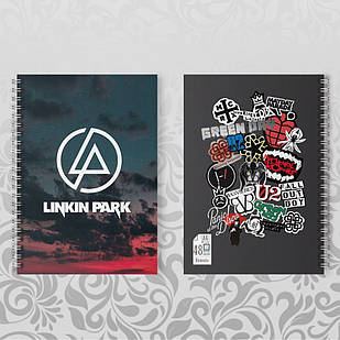Блокноти А6 Linkin Park на пружині 004