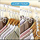 Універсальний складаний вішак для одягу Wonder Hanger, органайзер у шафу 8 шт. у наборі, білий, фото 2