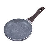 Сковорода Kamille 20см з антипригарним покриттям Grey marble з алюмінію для індукції і газу KM-4112, фото 5