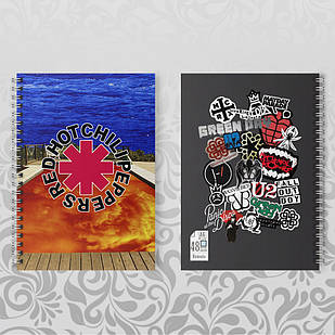 Блокноти А6 Red Hot Chili Peppers на пружині