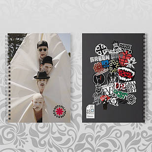 Блокнот А6 Red Hot Chili Peppers на пружині 003