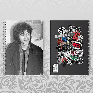 Блокнот А6 Віктор Цою на пружині 006