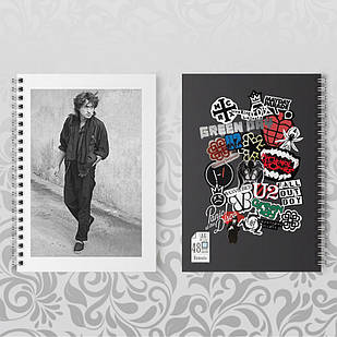 Блокнот А6 Віктор Цою на пружині 007