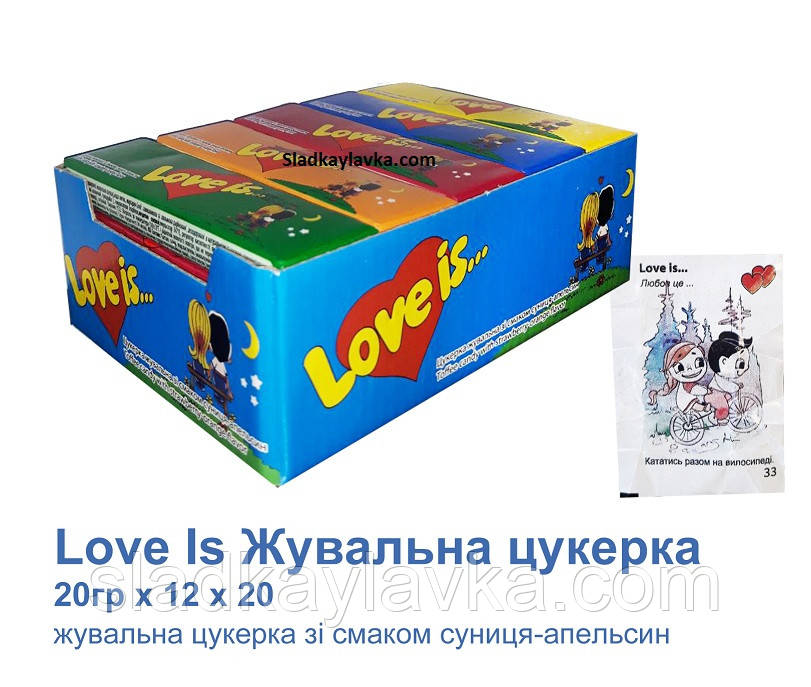 Жувальна цукерка Love Is 20 шт (Sadet)