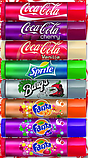 Набір 8 штук USA Американські Бальзами для губ — Coca Cola Fanta Sprite Lip Smackers Barq's — Кока Кола, Фанта, фото 3