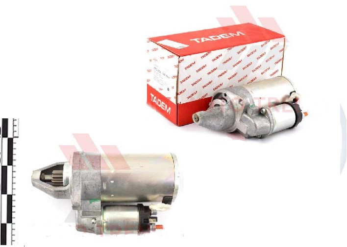 Стартер ВАЗ 2110-12, 2170-72, 1117-19 під 2 шпильки редукторний 9 зуб. з посиленою КПП (вир-во КАТЭК р. Самара), фото 1