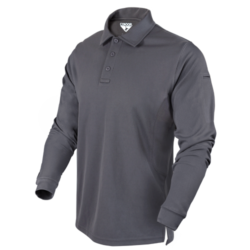 Тактичне поло на довгий рукав Condor Performance Long Sleeve Tactical Polo 101120 Medium, Graphite (Сірий)