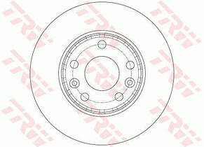 Передній гальмівний диск на Рено Меган 4 D=280 мм / TRW DF6072, фото 3