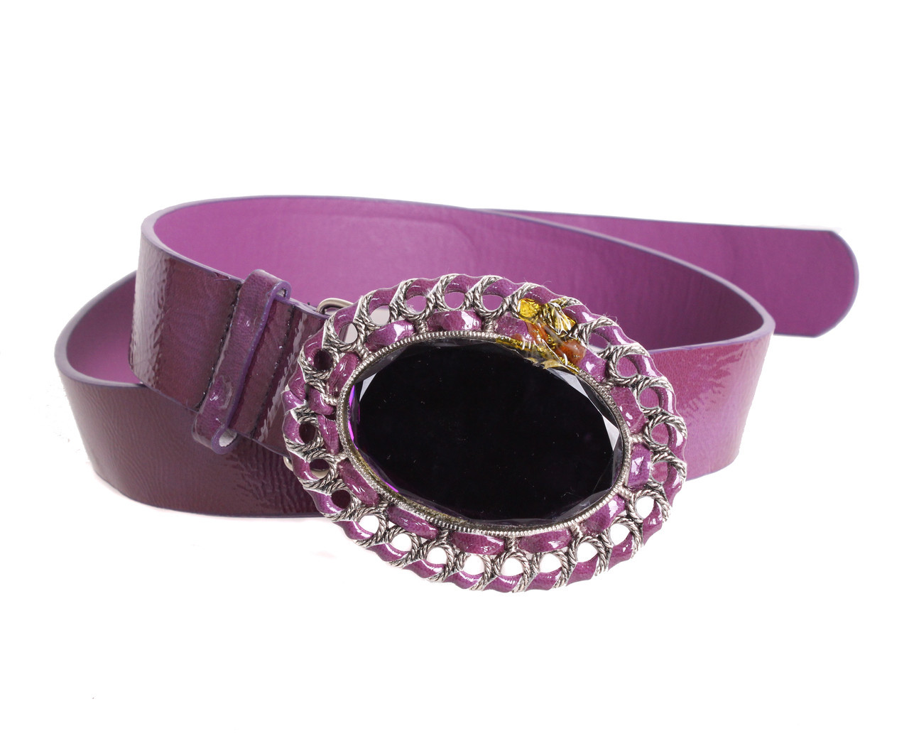 Ремень женский под джинсы фиолетовый, фото 1