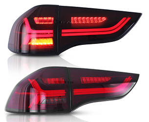 Діодні ліхтарі Led оптика Mitsubishi Pajero Sport 2 червоні (стиль ауді)