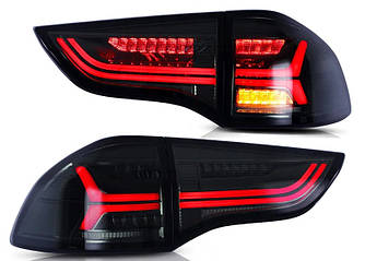 Ліхтарі Mitsubishi Pajero Sport 2 тюнінг Led оптика чорні (стиль ауді)