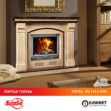 Портал для камина БРАВО Тулуза + каминная топка KAWMET W2